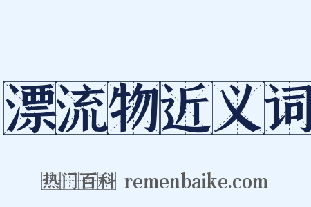 漂流物近义词是什么意思的图片